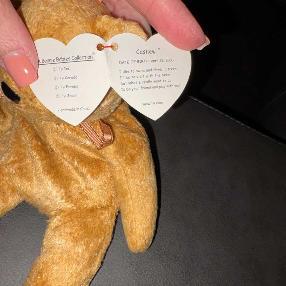 Ty Beanie Babies Cashew in Rich Brown